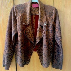 Like NEW Marrakech “Leopard Moto Jacket” size S